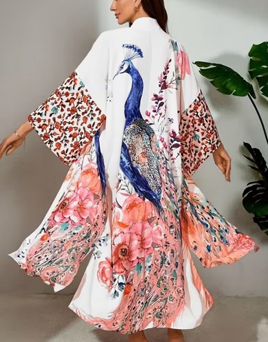 Peignoir kimono motif japonais - peignoir,